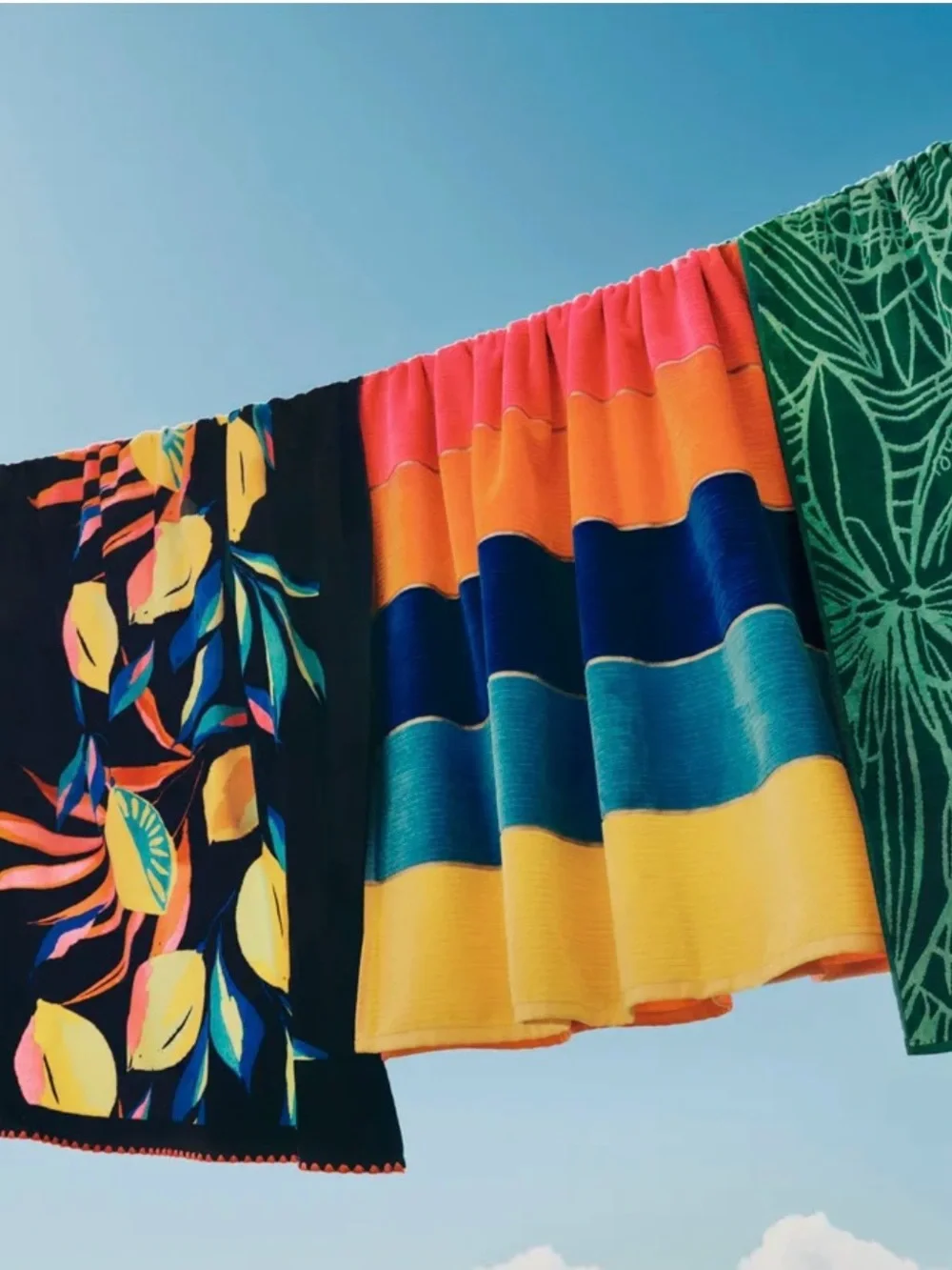 NWT Tabitha Brown for Target Large Beach Towel in Vibrant Lemon Pattern